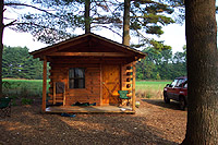 rustic camping cabin